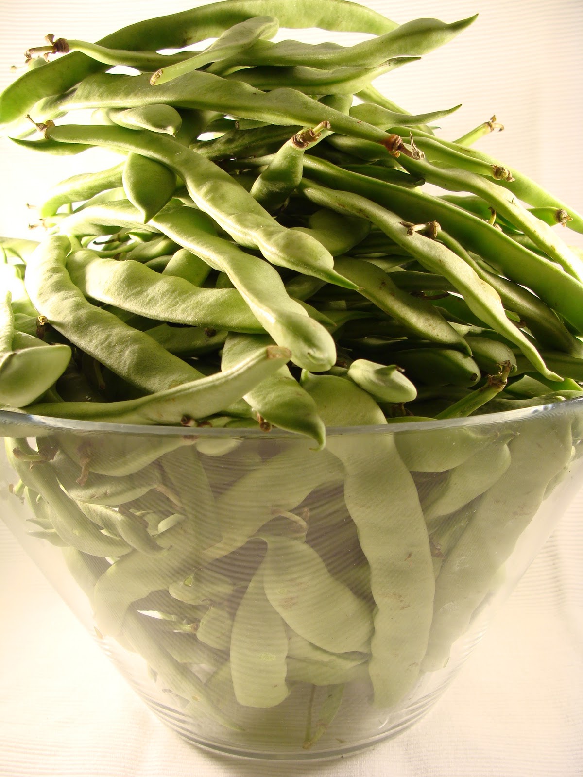 Crema de judias verdes con aceite de sésamo