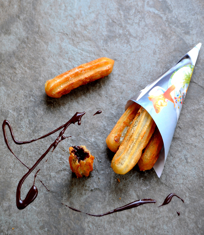 churros rellenos de chcocolate Maheso