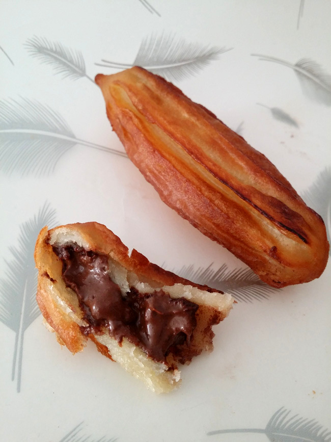 Churros rellenos de chocolate Maheso 