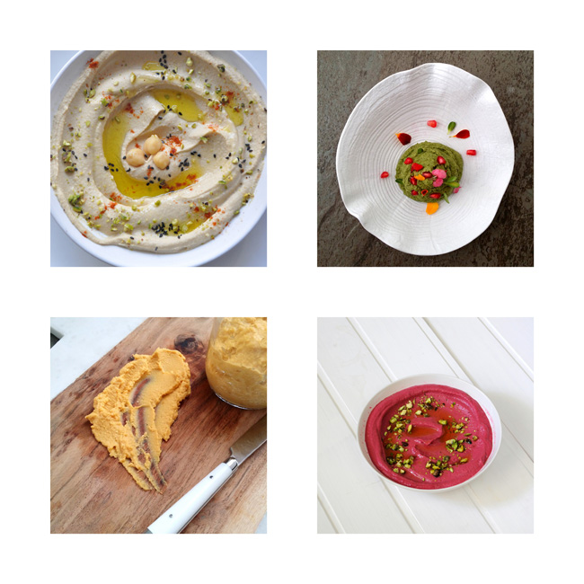 cuatro recetas de humus