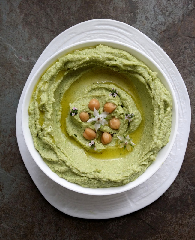 humus de brócoli y anacardos