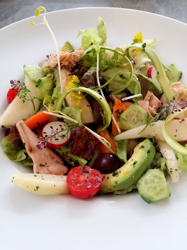 ensalada con albaricoques