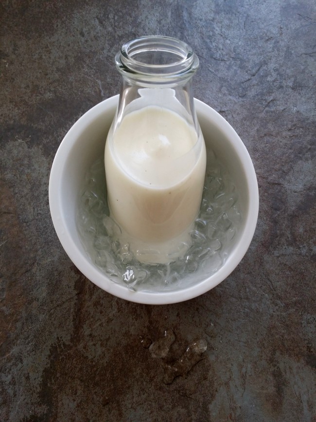 Crema de coliflor con frutos de mar